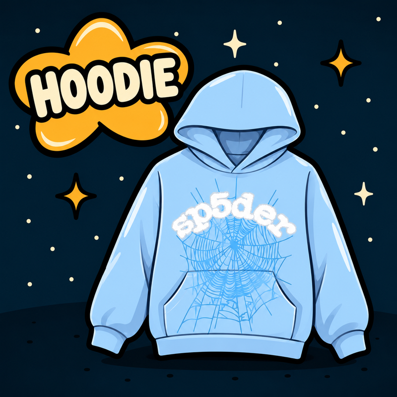 Blue Sp5der Hoodie (Any Size)